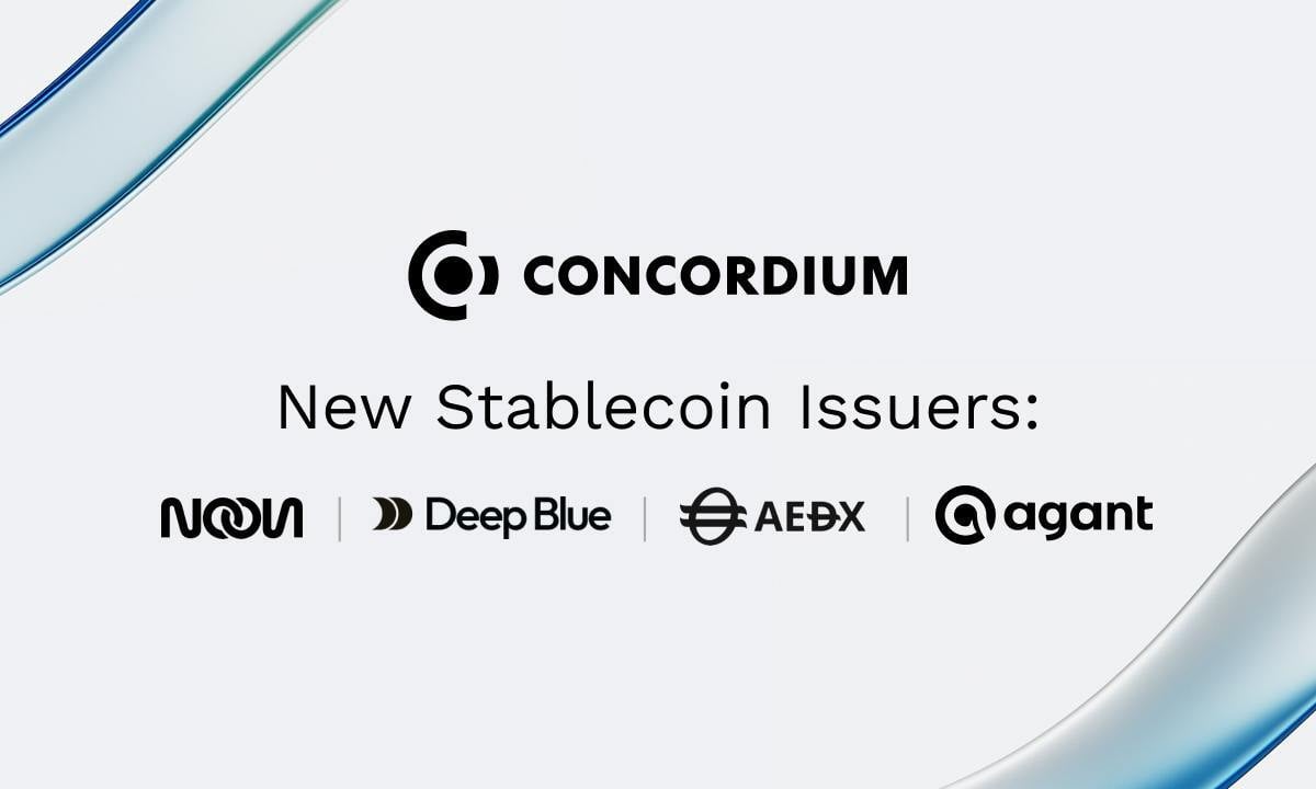 Enterprise-fokuserede blockchain Concordium byder fire nye stablecoins velkommen på sin platform.