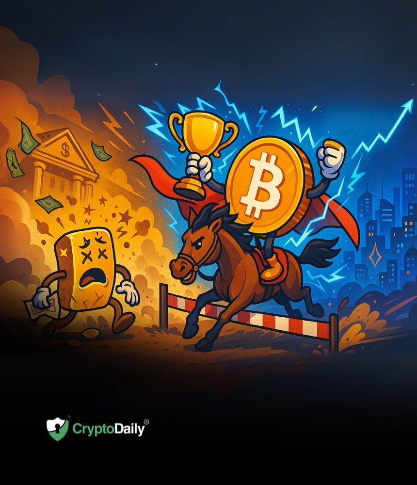 Bitcoin (BTC) stiger til 93.900 dollars og tager tømmerne fra guld.