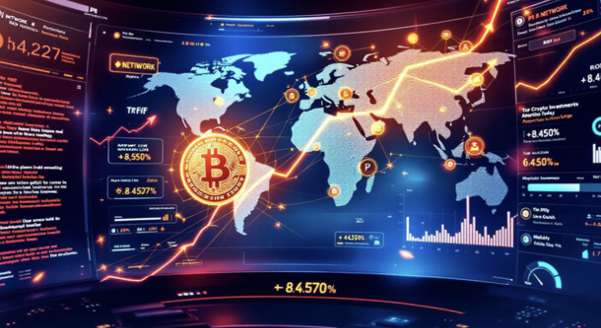 Trump's toldsatser rammer Bitcoin og Pi Network for at stige - Da FloppyPepe's 8.450% ROI rangerer den blandt de bedste kryptovalutaer at investere i i dag.