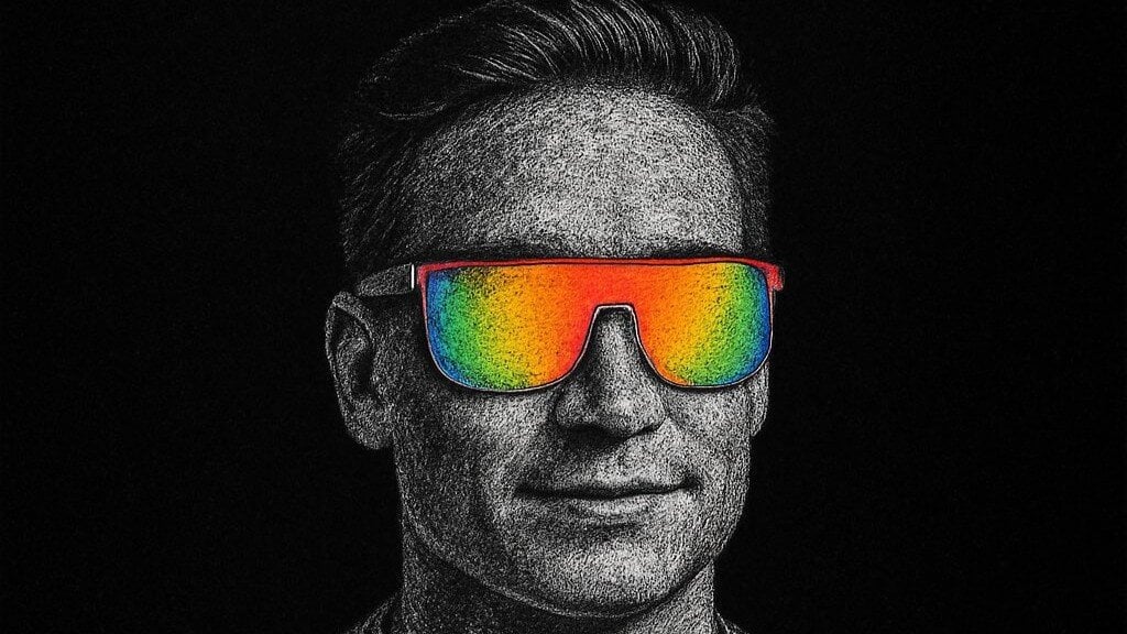 Mog Meme Coin skyder i vejret, mens Elon Musk fører an i 'Mog/Acc' Tech Bro omfavner.