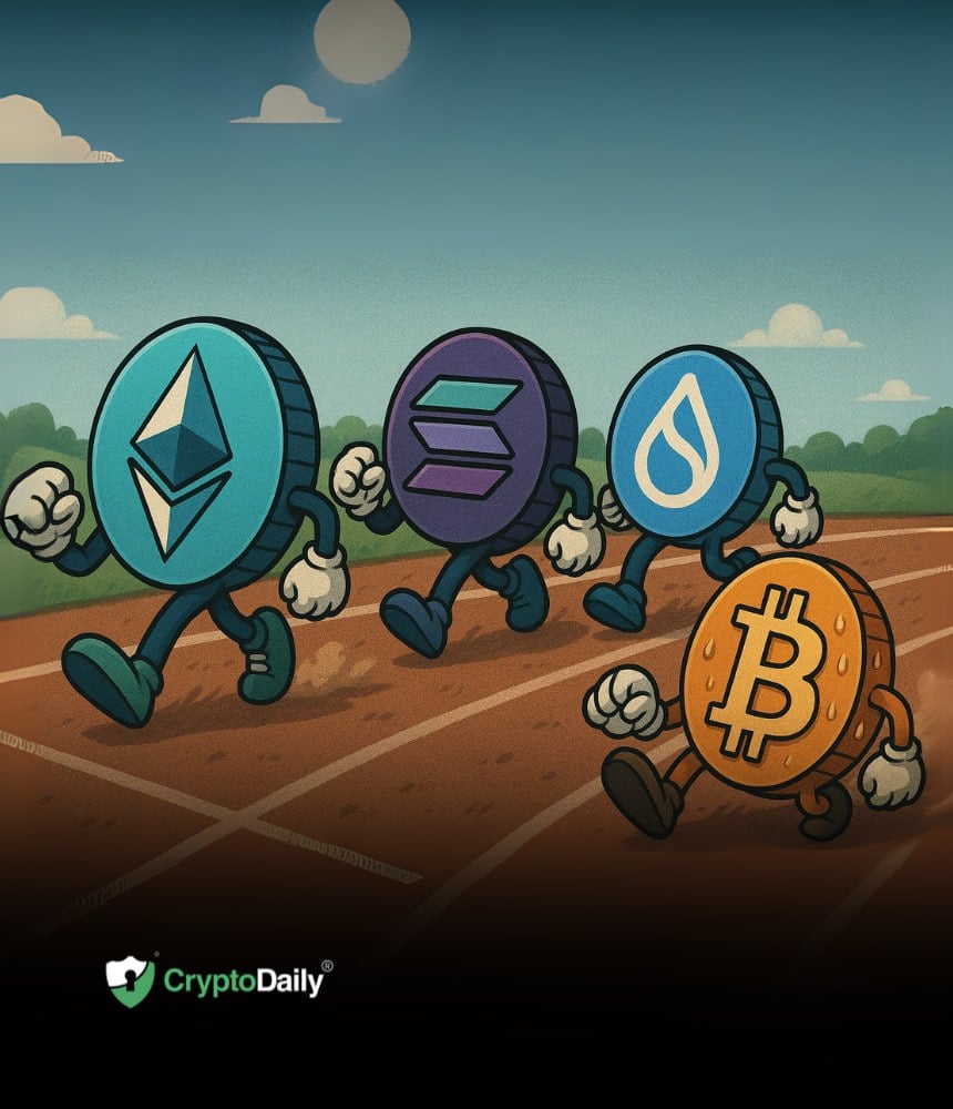 Ethereum (ETH), Solana (SOL) og Sui (SUI) fortsætter med at overhale Bitcoin (BTC)