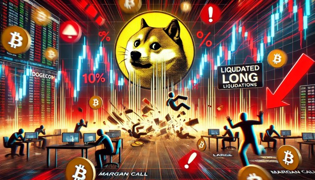 Dogecoin lange likvidationer akkumuleres, når prisen falder med 10%